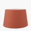 Ayra Natural Modernist Turned Wood Table Lamp Base with Winston 35cm Tobacco Handloom Tapered Lampshade