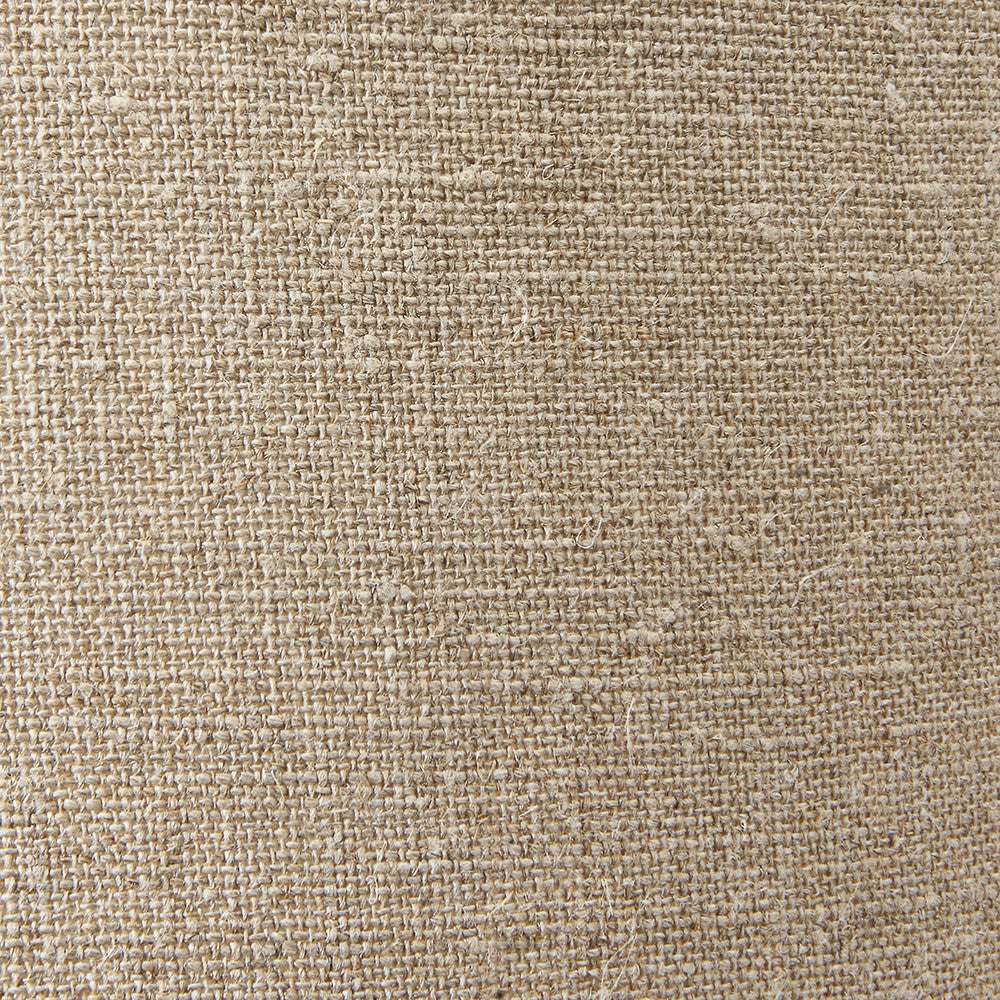 Esha Natural Conical Wood Table Lamp Base with Milos 35cm Natural Linen Tapered Lampshade