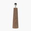 Esha Natural Conical Wood Table Lamp Base with Edward 35cm Apricot Linen Cylinder Lampshade