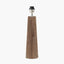 Esha Natural Conical Wood Table Lamp Base with Rouen 35cm White Boucle Cylinder Lampshade