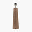 Esha Natural Conical Wood Table Lamp Base with Rouen 35cm White Boucle Cylinder Lampshade