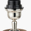 Esha Natural Conical Wood Table Lamp Base with Lino 35cm White Self Lined Linen Cylinder Lampshade