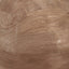 Ziva Antique Brown Round Wood Table Lamp Base with Edward 40cm Natural Linen Cylinder Lampshade