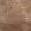 Ziva Antique Brown Round Wood Table Lamp Base with Edward 45cm Apricot Linen Cylinder Lampshade