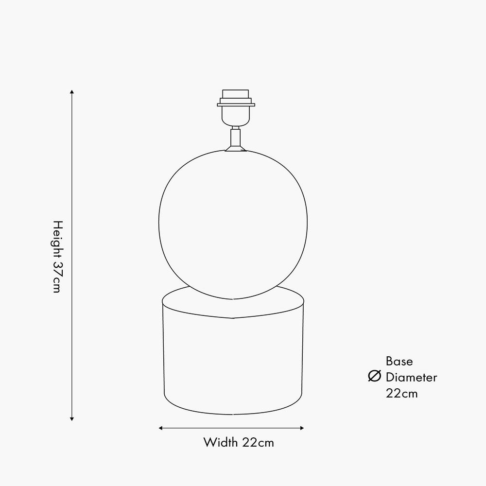 Ziva Antique Brown Round Wood Table Lamp Base