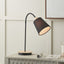 Juna Black Metal and Natural Wood Table Lamp