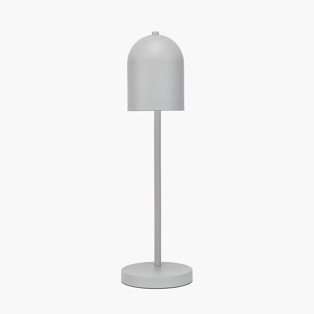Finn Grey Metal Cloche Headed Table Lamp