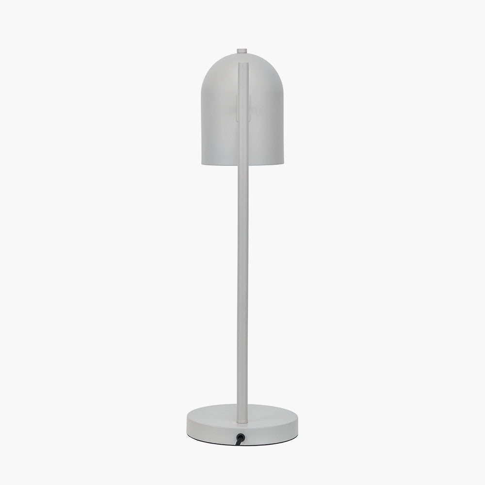 Finn Grey Metal Cloche Headed Table Lamp