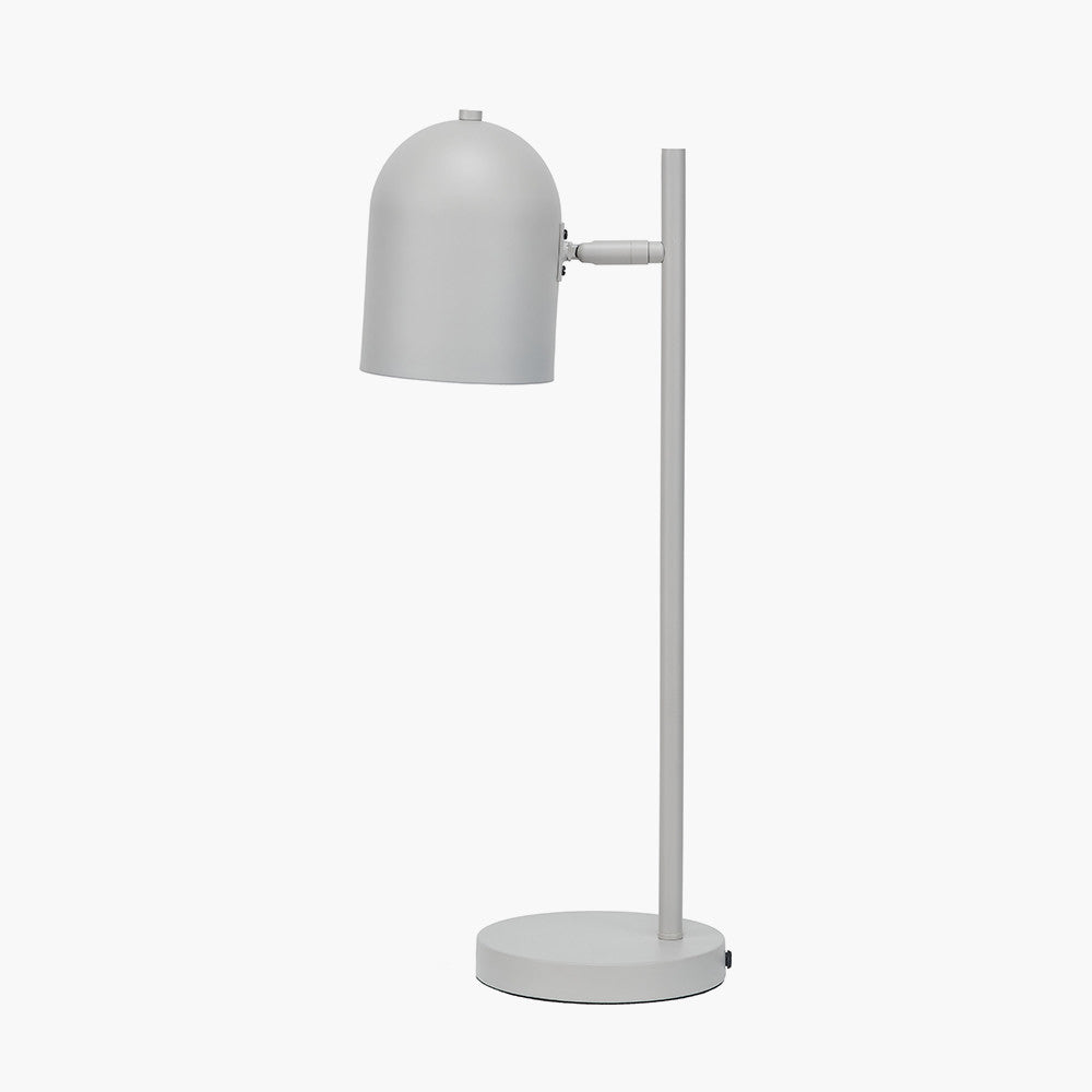 Finn Grey Metal Cloche Headed Table Lamp