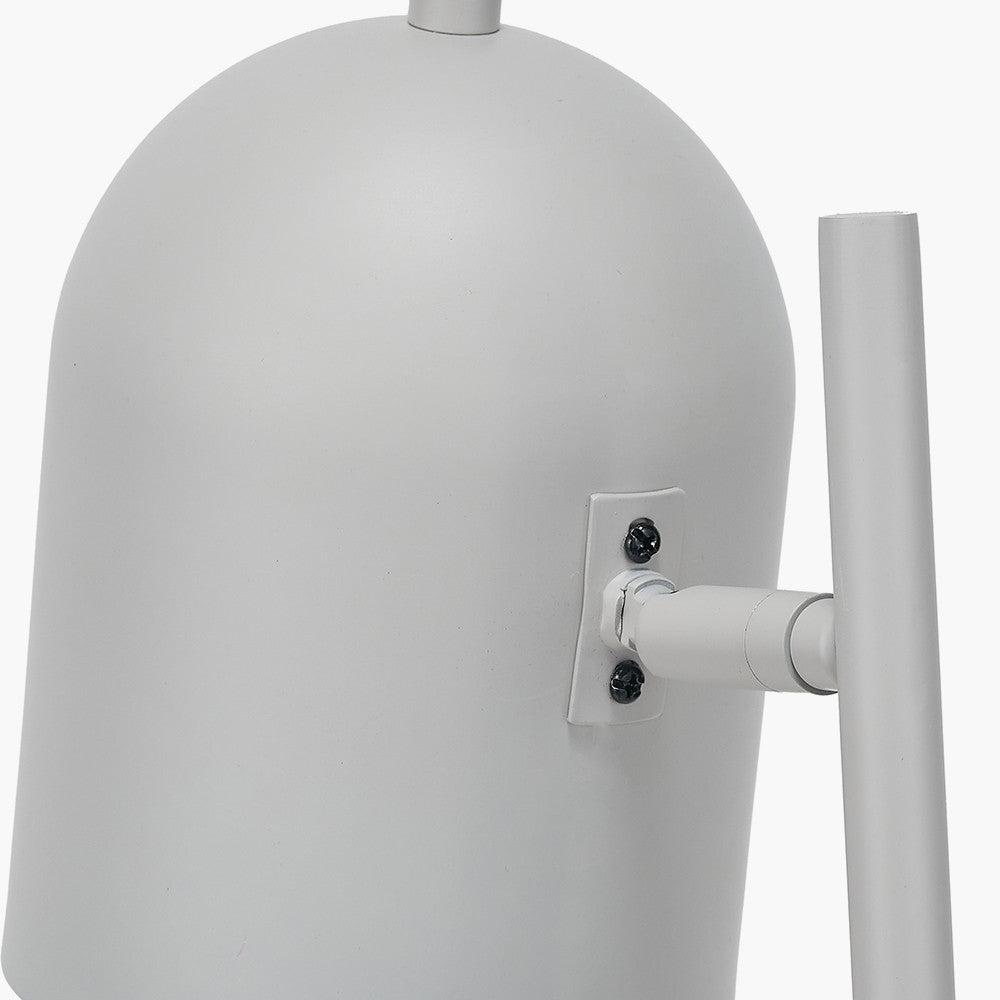 Finn Grey Metal Cloche Headed Table Lamp
