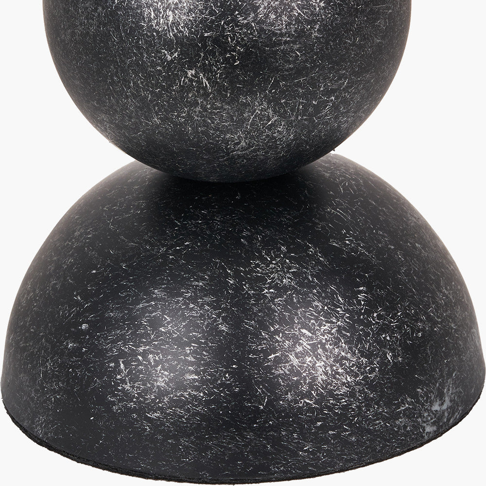 Vala Graphite Metal Textured Effect Ball Table Lamp