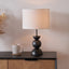 Vala Graphite Metal Textured Effect Ball Table Lamp