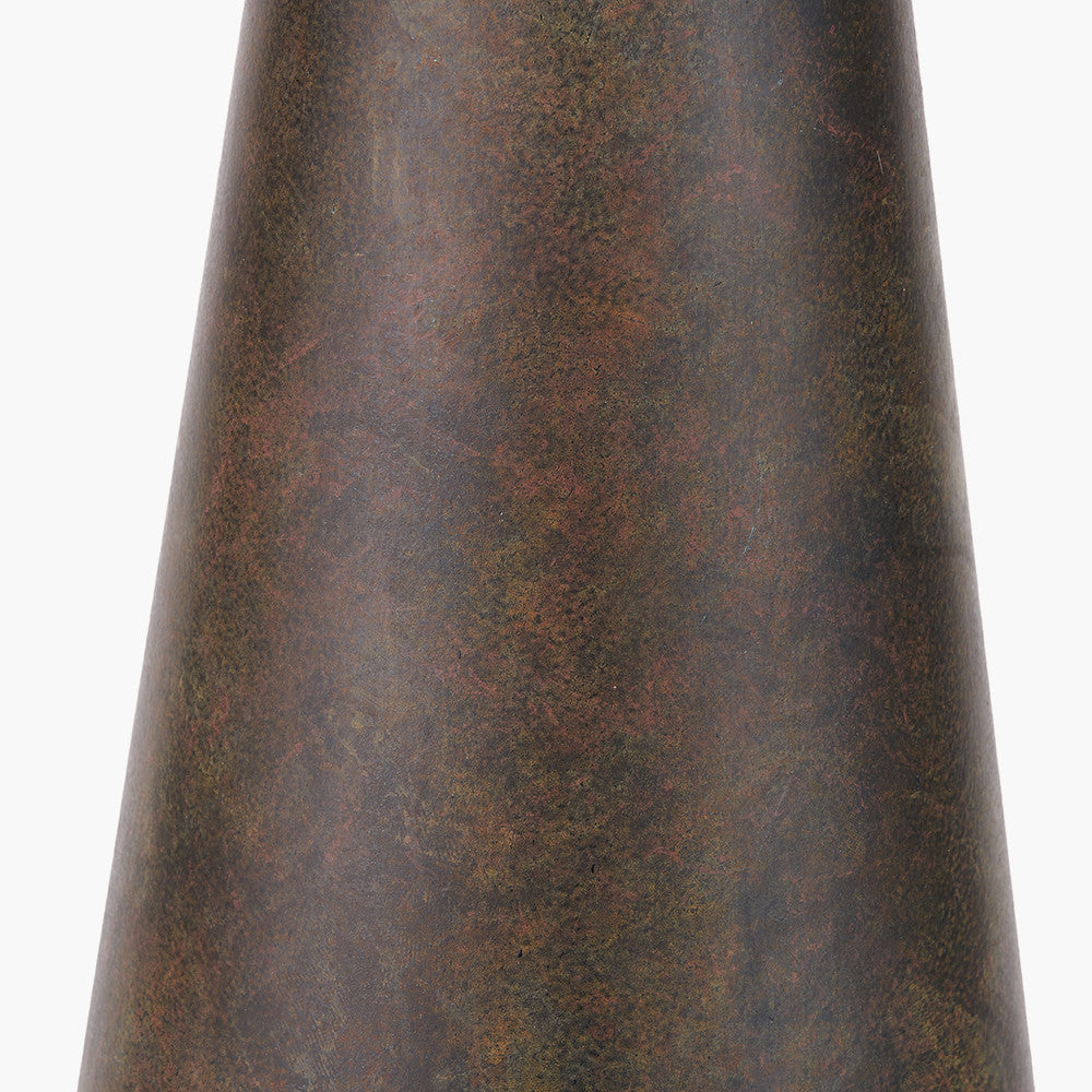 Arbor Verdi Gris Metal Conical Table Lamp Base with Milos 40cm Pistachio Green Linen Tapered Lampshade