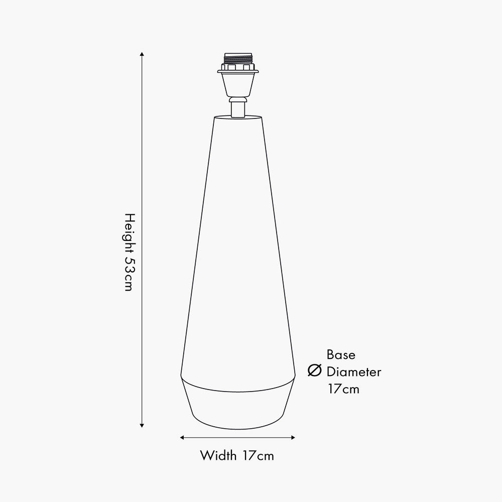 Arbor Verdi Gris Metal Conical Table Lamp Base