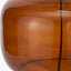 Corby Amber Glass Table Lamp Base with Harry 40cm Ivory Cotton Mix Cylinder Lampshade