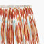 Corby Amber Glass Table Lamp Base with Izara 40cm Cinnamon Ikat Patterned Mushroom Pleat Tapered Lampshade