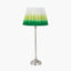 Auden Silver Metal Stick Table Lamp Base with Savoie 10" Pleated Shade Emerald