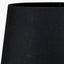 Auden Silver Metal Stick Table Lamp Base with Adelaide 25cm Black Tapered Cotton Mix Lampshade