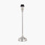 Auden Silver Metal Stick Table Lamp Base with Adelaide 25cm Ivory Tapered Cotton Mix Lampshade