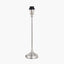 Auden Silver Metal Stick Table Lamp Base with Adelaide 25cm Ivory Tapered Cotton Mix Lampshade