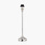 Auden Silver Metal Stick Table Lamp Base with Adelaide 25cm Ivory Tapered Cotton Mix Lampshade