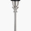 Auden Silver Metal Stick Table Lamp Base with Adelaide 25cm Ivory Tapered Cotton Mix Lampshade