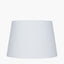 Auden Silver Metal Stick Table Lamp Base with Adelaide 25cm Ivory Tapered Cotton Mix Lampshade