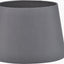Auden Silver Metal Stick Table Lamp Base with Adelaide 25cm Steel Grey Tapered Cotton Mix Lampshade