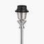 Auden Silver Metal Stick Table Lamp Base with Malia 18cm Mulberry Red Mushroom Pleat Scalloped Tapered Lamp Shade