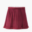 Auden Silver Metal Stick Table Lamp Base with Malia 18cm Mulberry Red Mushroom Pleat Scalloped Tapered Lamp Shade