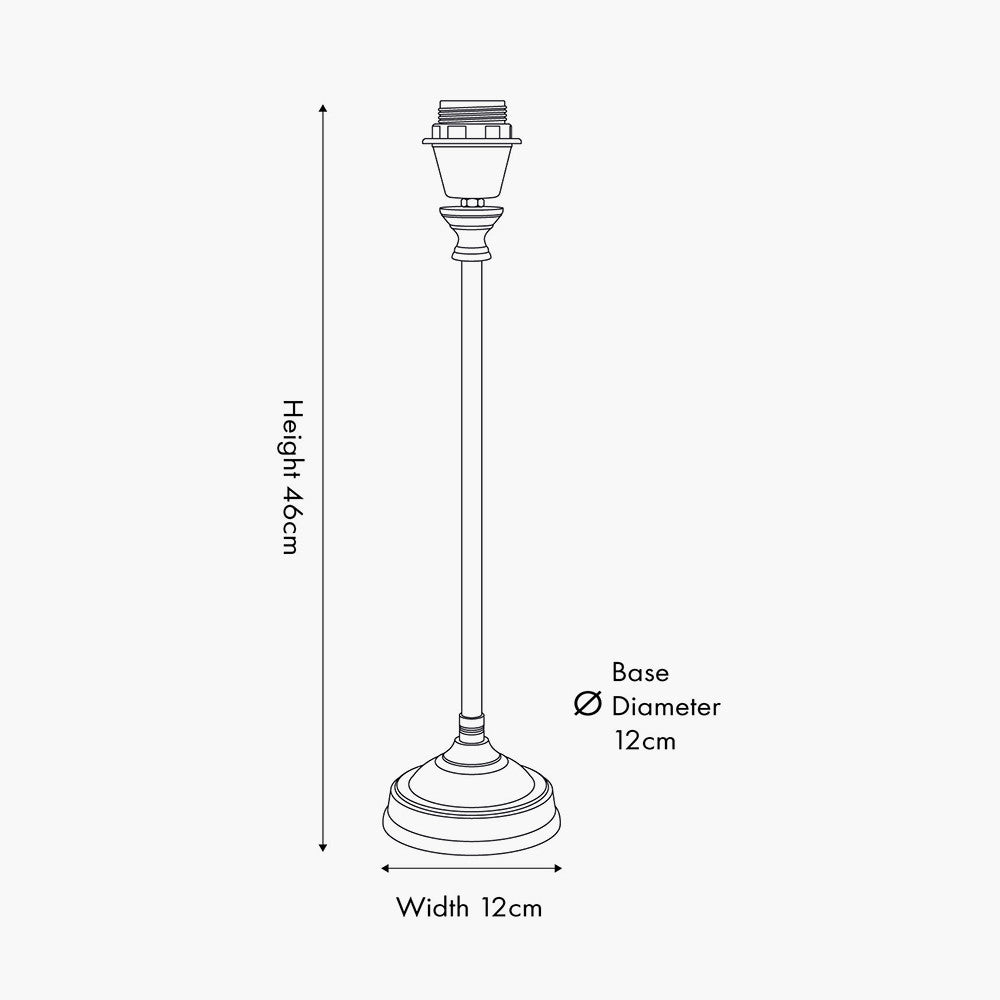Auden Silver Metal Stick Table Lamp Base