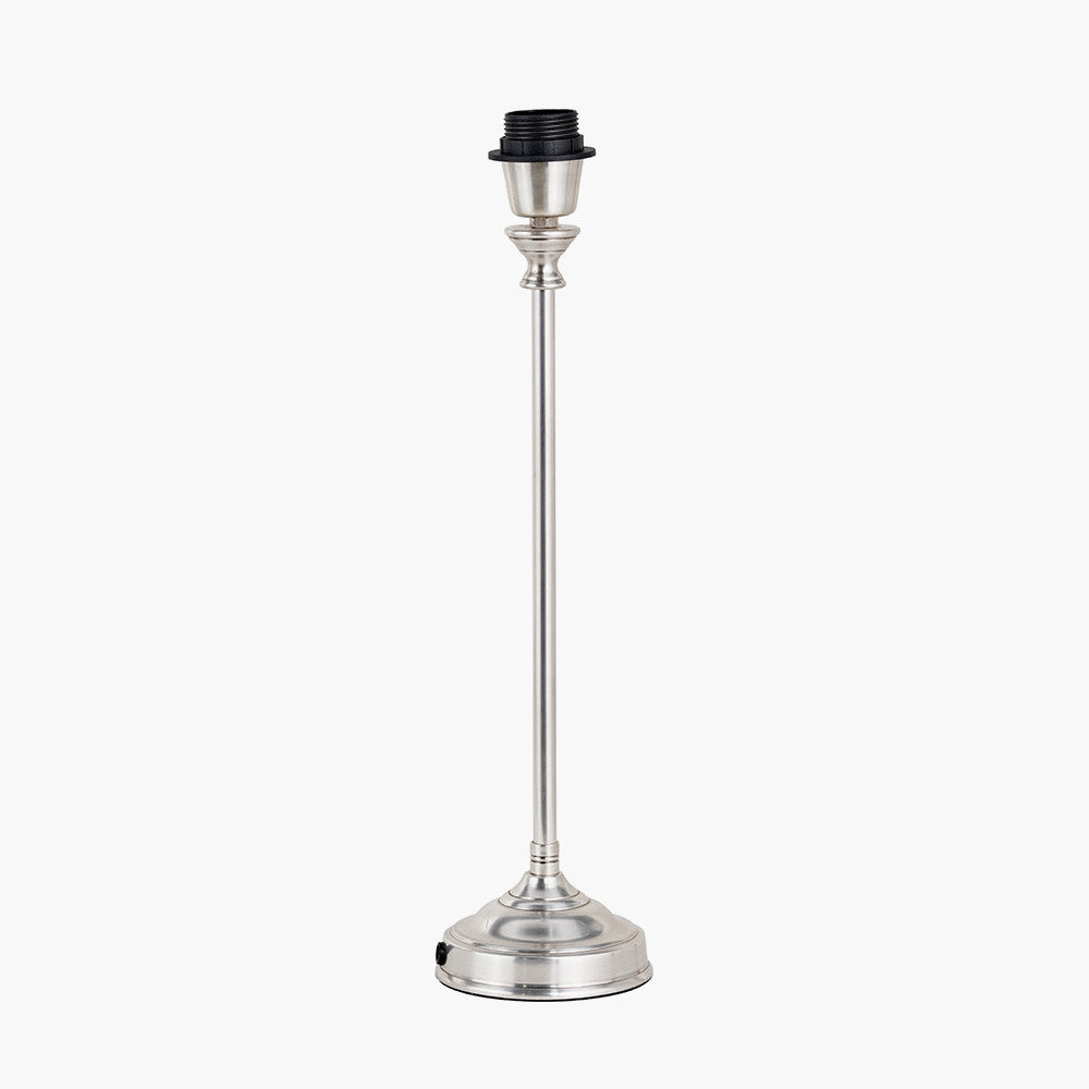Auden Silver Metal Stick Table Lamp Base
