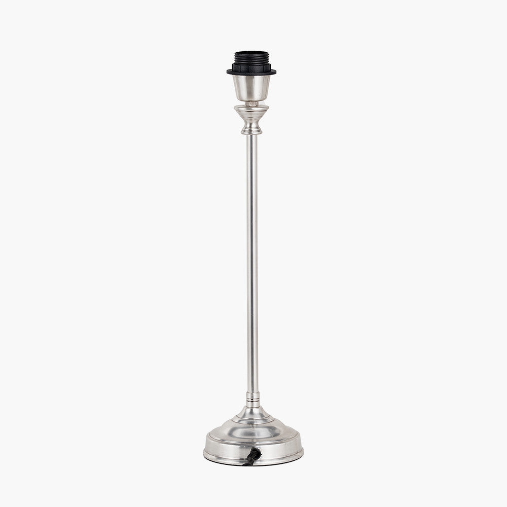 Auden Silver Metal Stick Table Lamp Base