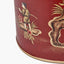 Landscape Red Hand Painted Metal Table Lamp Base with Harry 35cm Black Cotton Mix Cylinder Lampshade