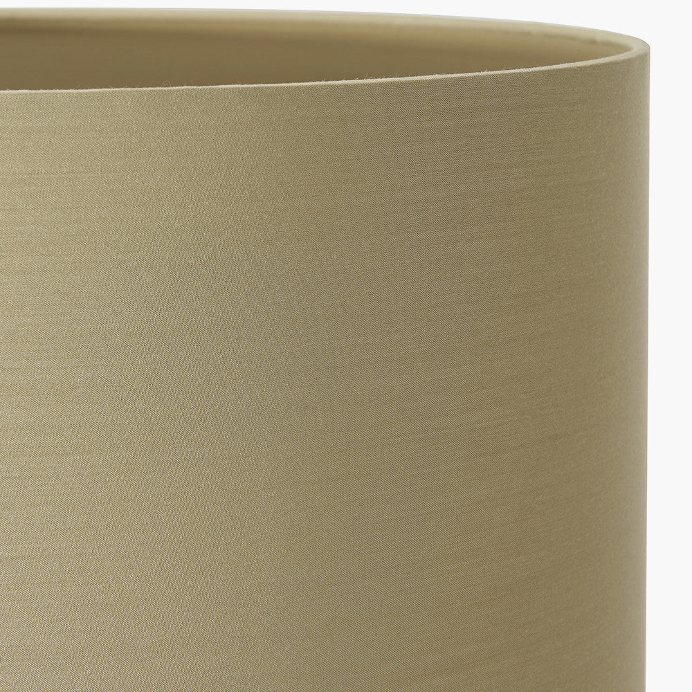 Landscape Red Hand Painted Metal Table Lamp Base with Harry 35cm Taupe Cotton Mix Cylinder Lampshade