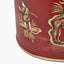 Landscape Red Hand Painted Metal Table Lamp Base with Henry 35cm Taupe Handloom Cylinder Lampshade