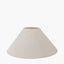 Barbier White Art Deco Fan Ceramic Table Lamp Base with Harley 45cm Slubby Hopsack Empire Lampshade