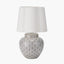 Barbier White Art Deco Fan Ceramic Table Lamp Base