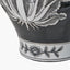 Asteria Black and White Feather Ceramic Urn Table Lamp Base with Adelaide 40cm Black Tapered Cotton Mix Lampshade