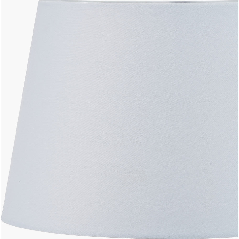 Asteria Black and White Feather Ceramic Urn Table Lamp Base with Adelaide 40cm Ivory Tapered Cotton Mix Lampshade