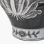 Asteria Black and White Feather Ceramic Urn Table Lamp Base with Henry 40cm White Handloom Cylinder Lampshade