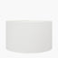 Asteria Black and White Feather Ceramic Urn Table Lamp Base with Henry 40cm White Handloom Cylinder Lampshade