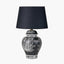 Asteria Black and White Feather Ceramic Urn Table Lamp Base