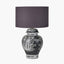 Asteria Black and White Feather Ceramic Urn Table Lamp Base