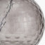 Camille Smoke Grey Circle Design Handcut Glass Table Lamp Base with Harry 30cm Ivory Cotton Mix Cylinder Lampshade