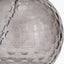 Camille Smoke Grey Circle Design Handcut Glass Table Lamp Base with Stellan 30cm Black Slubbed Silk Mix Gold Lined Cylinder Lampshade