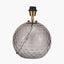 Camille Smoke Grey Circle Design Handcut Glass Table Lamp Base