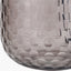 Camille Large Smoke Grey Circle Design Handcut Glass Table Lamp Base with Harry 35cm Black Cotton Mix Cylinder Lampshade