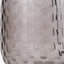 Camille Large Smoke Grey Circle Design Handcut Glass Table Lamp Base with Harry 35cm Ivory Cotton Mix Cylinder Lampshade