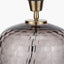 Camille Large Smoke Grey Circle Design Handcut Glass Table Lamp Base with Harry 35cm Ivory Cotton Mix Cylinder Lampshade